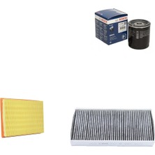 Bosch Filtre Bakım Seti Opel Corsa C 1.4 Benzin 2003-2006 Z14XE Motor Hava + Yağ F. + Polen Filtre Bosch