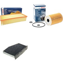 Bosch Filtre Bakım Seti Skoda Superb 2.0 Tdı Dizel 2010-2015 Cfgb Cffb Clja Motor Hava + Yağ F. + Polen Filtre Bosch