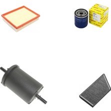 Bosch Filtre Bakım Seti Peugeot 206 1.6 Benzinli 1998-2000 89 Beygir Hava + Yağ F + Yakıt F. + Polen Sion