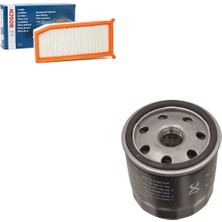 Bosch Filtre Bakım Seti Dacia Logan Mcv Iı 1.5 Dci 2013+ 75 Beygir Hava + Yağ Filtre