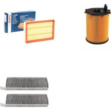 Bosch Filtre Bakım Seti Peugeot 3008 1.6 E-Hdi 112 Beygir Dizel 2010-2012 Hava + Yağ F. + Polen Filtre Bosch