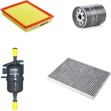Bosch Filtre Bakım Seti Fiat Siena 1.2 2000+ Hava + Yağ F + Yakıt F. + Polen Sion