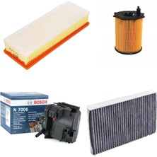 Bosch Filtre Bakım Seti Peugeot 308 I 1.6 Hdı Dizel 90 ve 110 Beygir 2008-2014 Hava + Yağ F + Yakıt F. + Polen Sardes