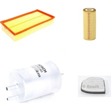 Bosch Filtre Bakım Seti Mercedes E200 W210 1996-1999 136 Beygir Benzin Hava + Yağ F + Yakıt F. + Polen Bosch