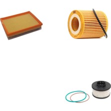 Bosch Filtre Bakım Seti Peugeot 5008 1.5 Bluehdi Dizel 2018+ 130 Beygir Hava + Yağ F. + Yakıt Filtre Purflux