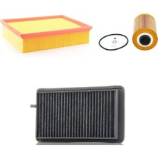 Bosch Filtre Bakım Seti Bmw 3 Serisi E36 320I Benzin 1992-1995 Klimalı Hava + Yağ F. + Polen Filtre Purflux