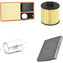 Bosch Filtre Bakım Seti Skoda Fabia 1.6 2008-2010 Benzinli Hava + Yağ F + Yakıt F. + Polen Sardes