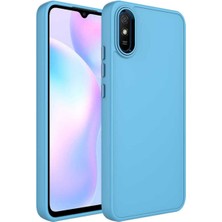 Xiaomi Redmi 9A Uyumlu Kılıf Metal Çerçeve ve Buton Tasarımlı Silikon Zore Luna Kapak