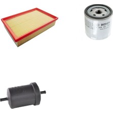 Bosch Filtre Bakım Seti Skoda Felicia 1.6 1998-2002 Benzinli Hava + Yağ F. + Yakıt Filtre Filtron