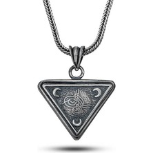 Gümüş Osmanlı Tuğrası Hilal Cevşen Kolye