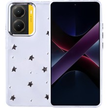 Xiaomi Poco X7 Pro Uyumlu Kılıf Airbag Tasarımlı Simli Şeffaf Zore Kutup Kapak