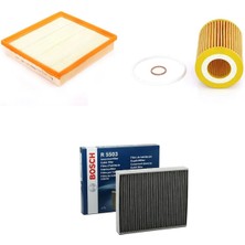 Bosch Filtre Bakım Seti Bmw 1 Serisi F20 F21 116 I Benzinli 2011-2019 Hava + Yağ F. + Polen Filtre Bosch