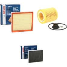 Bosch Filtre Bakım Seti Bmw 3 Serisi F30 F80 320I Benzin 2012-2013 Hava + Yağ F. + Polen Filtre Bosch