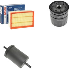 Bosch Filtre Bakım Seti Peugeot 206 2.0 Benzinli 1998-2009 180 Beygir Hava + Yağ F. + Yakıt Filtre Bosch