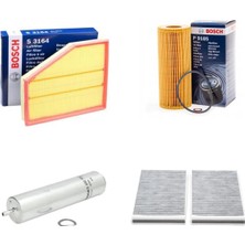 Bosch Filtre Bakım Seti Bmw 5 Serisi E60 520 D Dizel 2008-2010 M47D20(204D4) Motor Hava + Yağ F + Yakıt F. + Polen Bosch