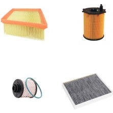 Bosch Filtre Bakım Seti Ford Transit Courier 1.5 Tdcı 2014+ 95 Beygir Hava + Yağ F + Yakıt F. + Polen Bosch