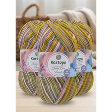 Kartopu 3 Adet Baby One Prınt B59167-100 G-250 M-Anti-Pilling Renkli Bebek Ipliği!