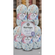 Kartopu 5 Adet Baby One Prınt B2525-100 G-250 M-Anti-Pilling Renkli Bebek Ipliği!