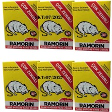 Ramorin Fare Sıçan Mücadelesi Çok Etkili Kesin Sonuç Zehirli Buğday 300GR 2'li Paket 6 Adet