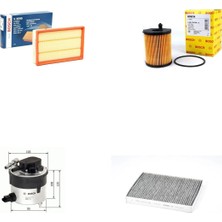 Bosch Filtre Bakım Seti Ford Focus 1.6 Tdcı 2004-2007 100 Beygir Dizel Hava + Yağ F + Yakıt F. + Polen Bosch
