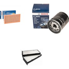 Bosch Filtre Bakım Seti Mitsubishi Carisma 1.6 1.8 Benzin 1996-2006 Hava + Yağ F. + Polen Filtre Sardes