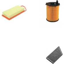 Bosch Filtre Bakım Seti Peugeot 206+ 1.4 Hdı Dizel 2009-2010 DV4TD/TED/TED4 Hava + Yağ F. + Polen Filtre Sion