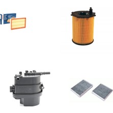 Bosch Filtre Bakım Seti Peugeot 207 1.4 Hdı Dizel 2011-2012 Hava + Yağ F + Yakıt F. + Polen Bosch