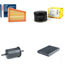 Bosch Filtre Bakım Seti Renault Clio Iı 1.6 Benzinli 1998-2004 107 Beygir Hava + Yağ F + Yakıt F. + Polen Sardes