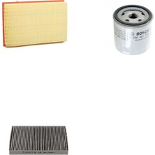 Bosch Filtre Bakım Seti Seat Toledo 1.6 105 Beygir 2002-2006 Aus Azd Bcb Motor Hava + Yağ F. + Polen Filtre Bosch