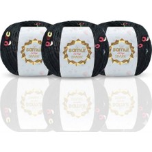 Samur Spark Pullu Iplik 102 Siyah-Multi 50 GR-145 mt 3 Adet