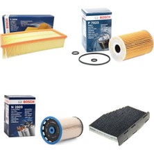 Bosch Filtre Bakım Seti Volkswagen Passat 1.6 Tdı Dizel 2011-2014 Hava + Yağ F + Yakıt F. + Polen Bosch