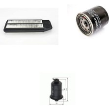 Bosch Filtre Bakım Seti Honda Accord 2.0 2003-2008 155 Beygir Hava + Yağ F. + Yakıt Filtre Bosch
