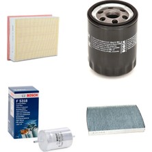 Bosch Filtre Bakım Seti Audi A4 1.8 T Benzinli 2001-2004 Hava + Yağ F + Yakıt F. + Polen Sardes