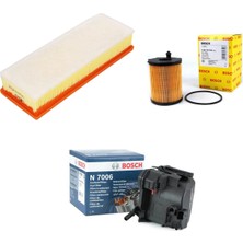 Bosch Filtre Bakım Seti Citroen C4 1.6 Hdı Dizel 2005-2011 Hava + Yağ F. + Yakıt Filtre Bosch