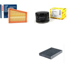 Bosch Filtre Bakım Seti Renault Clio Iı 1.6 Benzinli 1998-2004 107 Beygir Hava + Yağ F. + Polen Filtre Sardes