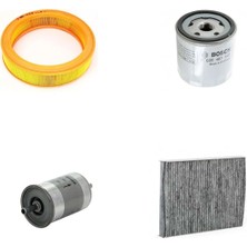 Bosch Filtre Bakım Seti Volkswagen Polo 1.4 60 Beygir Aex Akv Apq Benzinli 1995-1999 Hava + Yağ F + Yakıt F. + Polen Bosch