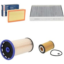 Bosch Filtre Bakım Seti Volkswagen Polo 1.6 Tdı Dizel 6r 6c 2018+ Hava + Yağ F + Yakıt F. + Polen Filtron