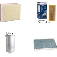 Bosch Filtre Bakım Seti Audi A4 2.0 Tdı Bpw Brc Motor 2005-2008 Hava + Yağ F + Yakıt F. + Polen Bosch