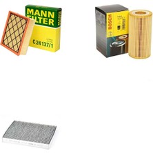 Filtre Bakım Seti Volvo S40 Iı 2.5 T5 Benzinli 2004-2013 Hava + Yağ F. + Polen Filtre Bosch