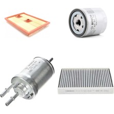 Bosch Filtre Bakım Seti Volkswagen Polo 1.4 Tsı Benzin 6r 6c 2010-2016 Hava + Yağ F + Yakıt F. + Polen Bosch