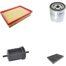 Bosch Filtre Bakım Seti Skoda Felicia 1.6 1990-1998 Benzinli Hava + Yağ F + Yakıt F. + Polen Sardes