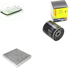 Bosch Filtre Bakım Seti Toyota Yaris 1.4 D 4d 2006-2008 Dizel Hava + Yağ F. + Polen Filtre Bosch