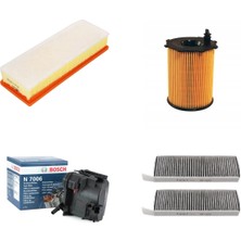 Bosch Filtre Bakım Seti Peugeot 3008 1.6 Hdi 110 Beygir Dizel 2009-2012 Hava + Yağ F + Yakıt F. + Polen Sardes