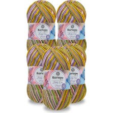 Kartopu 5 Adet Baby One Prınt B59167-100 G-250 M-Anti-Pilling Renkli Bebek Ipliği!