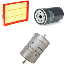 Bosch Filtre Bakım Seti Audi A4 1.6 1.8 1.8 T Benzinli 1996-2001 Hava + Yağ F. + Yakıt Filtre Bosch