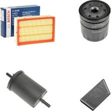 Bosch Filtre Bakım Seti Peugeot 206 2.0 Benzinli 1998-2009 180 Beygir Hava + Yağ F + Yakıt F. + Polen Sion