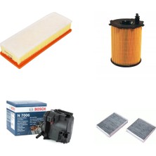Bosch Filtre Bakım Seti Peugeot 207 1.6 Hdı Dizel 90 Beygir 2006+ 9hv 9hx Hava + Yağ F + Yakıt F. + Polen Sardes