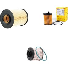 Bosch Filtre Bakım Seti Ford Focus 1.5 Tdcı 2014-2018 Dizel 120 Beygir Hava + Yağ F. + Yakıt Filtre Bosch