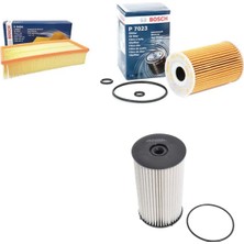 Bosch Filtre Bakım Seti Seat Leon 1.6 Tdı 2006-2012 Dizel Hava + Yağ F. + Yakıt Filtre Bosch