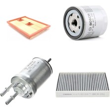 Bosch Filtre Bakım Seti Skoda Rapid 1.2 Tsı 2013-2017 90 Beygir Hava + Yağ F + Yakıt F. + Polen Bosch